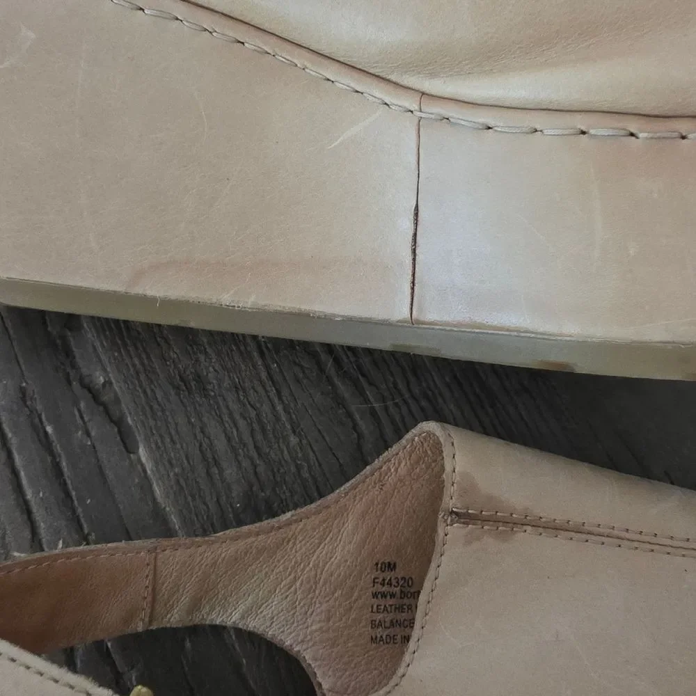 Born Orbit Tan Slingback Leather Platform Open Toe Shoes
